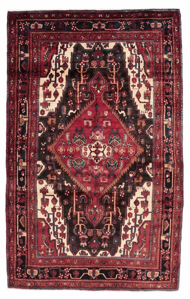  Persian Hamadan Rug 176X285 Black/Dark Red