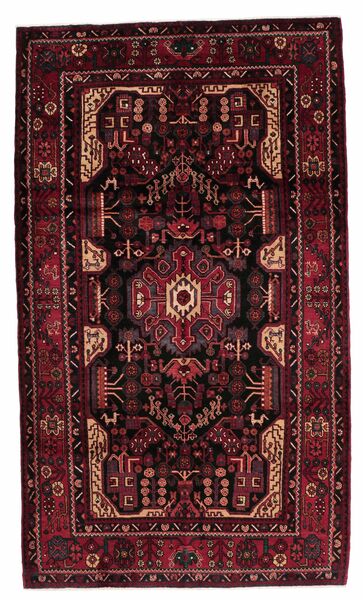 165X285 Hamadan Rug Oriental Black/Dark Red (Wool, Persia/Iran)