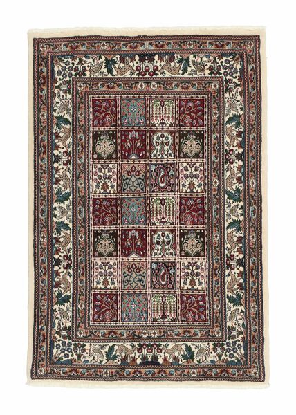  Orientalischer Moud Teppich 102X152 Braun/Schwarz Wolle, Persien/Iran