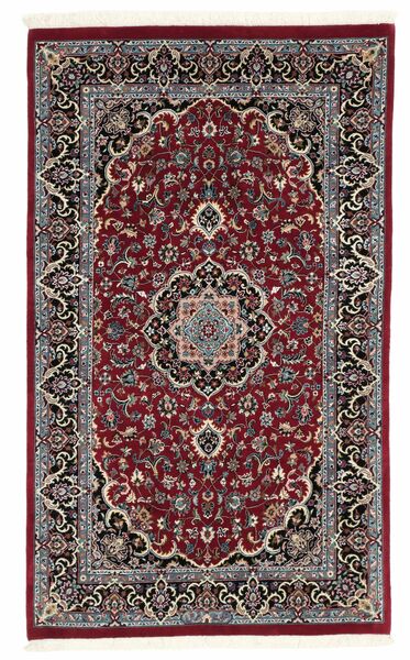 Alfombra Persa Ilam Sherkat Farsh De Seda 80X137 Negro/Rojo Oscuro (Lana, Persia/Irán)