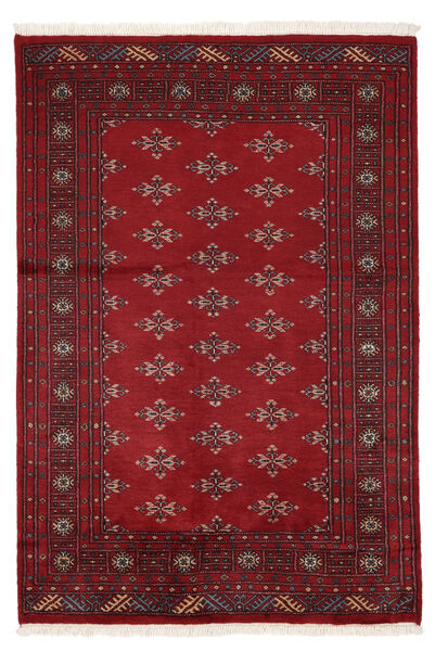 126X186 Alfombra Oriental Pakistan Bukara 2Ply Rojo Oscuro/Negro (Lana, Pakistán) Carpetvista