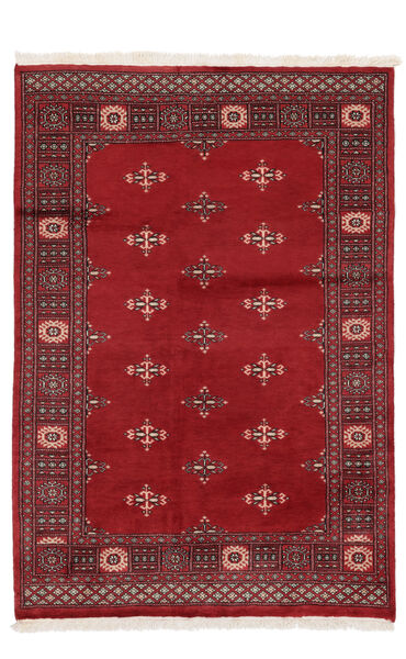  Pakistański Bucharski 2Ply Dywan 122X178 Wełniany Ciemnoczerwony/Czarny Mały Carpetvista