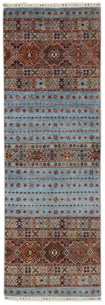 88X258 Ziegler Ariana Teppich Orientalischer Läufer Dunkelgrau/Schwarz (Wolle, Afghanistan)