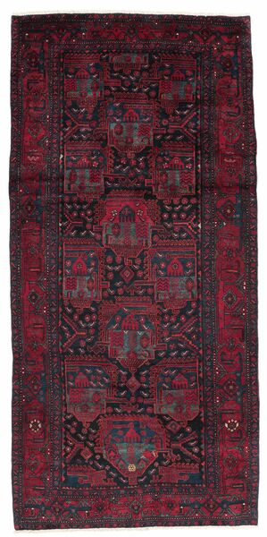  Persian Koliai Rug 149X318 Black/Dark Red