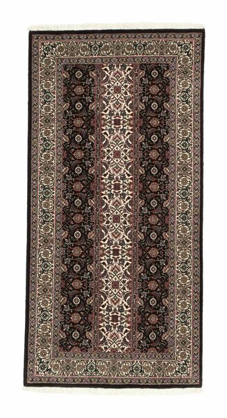  Tabriz 50 Raj Rug 68X132 Persian Wool Black/Brown Small