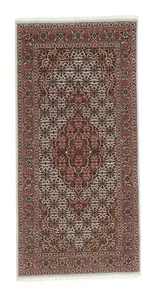  Persan Tabriz 50 Raj Covor 68X142 Maro/Negru