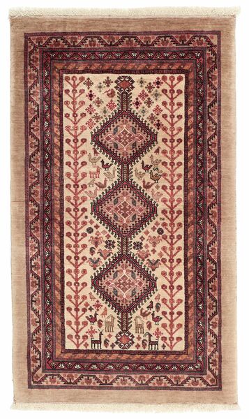  83X142 Qashqai Vloerkleed Bruin/Donkerrood Perzië/Iran