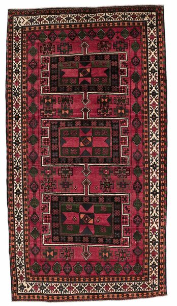 Alfombra Kurdi Ghuchan 167X310 De Pasillo Negro/Rojo Oscuro (Lana, Persia/Irán)