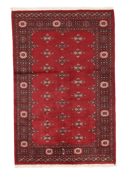 125X188 Pakistan Bokhara 2Ply Matta Orientalisk Mörkröd/Svart (Ull, Pakistan) Carpetvista