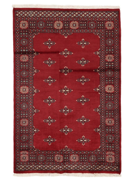  Pakisztáni Bokhara 2Ply Szőnyeg 125X191 Sötétpiros/Fekete Carpetvista