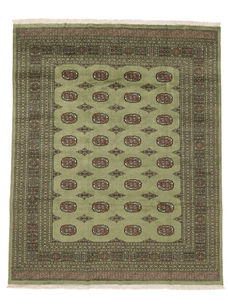  Pakistan Bukhara 2Ply Covor 202X255 Verde Închis/Galben Închis Carpetvista