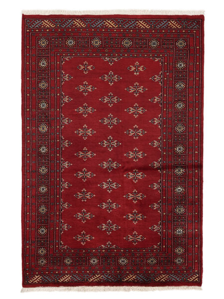  Pakisztáni Bokhara 2Ply 125X186 Gyapjúszőnyeg Sötétpiros/Fekete Kicsi Carpetvista