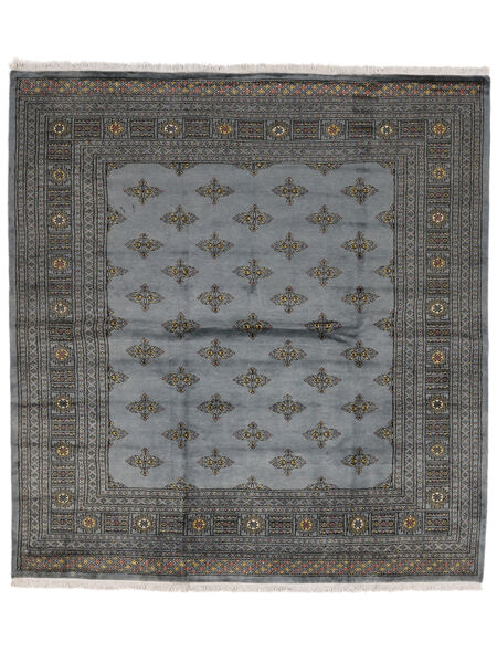 204X210 Pakistan Bokhara 2Ply Rug Oriental Square Dark Grey/Black (Wool, Pakistan) Carpetvista