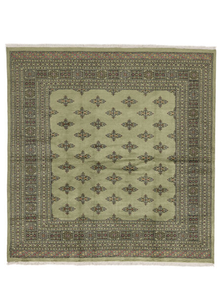  Oriental Pakistan Bokhara 2Ply Rug 203X210 Square Dark Green/Dark Yellow Wool, Pakistan Carpetvista