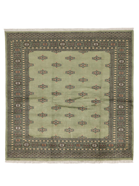  Oriental Pakistan Bokhara 2Ply Rug 198X199 Square Dark Yellow/Dark Green Wool, Pakistan Carpetvista