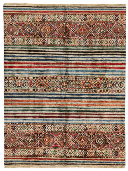 Shabargan Teppich 157X205 Dunkelrot/Schwarz Wolle, Afghanistan Carpetvista