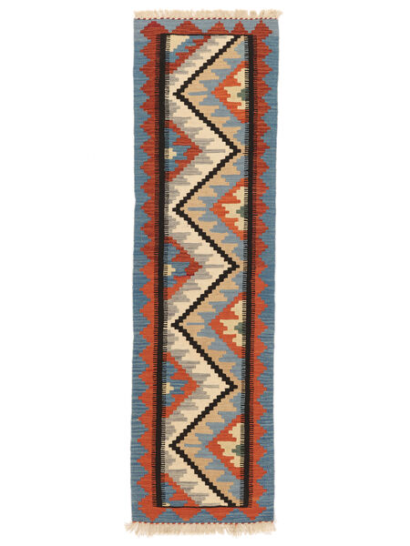 Tapete Oriental Kilim Ghashghai 60X210 Passadeira Vermelho Escuro/Preto ( Pérsia/Irão)