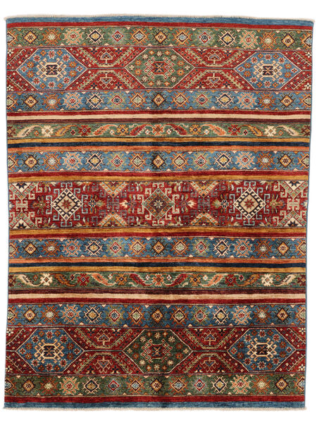  151X195 Shabargan Teppe Mørk Rød/Brun Afghanistan Carpetvista