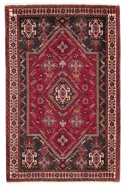  Gabbeh Kashkooli Alfombra 80X126 Persa De Lana Rojo Oscuro/Negro Pequeño