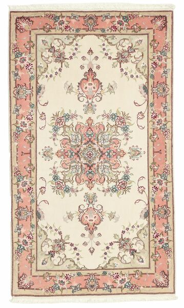  74X128 Tabriz 50 Raj Matta Beige/Brun Persien/Iran