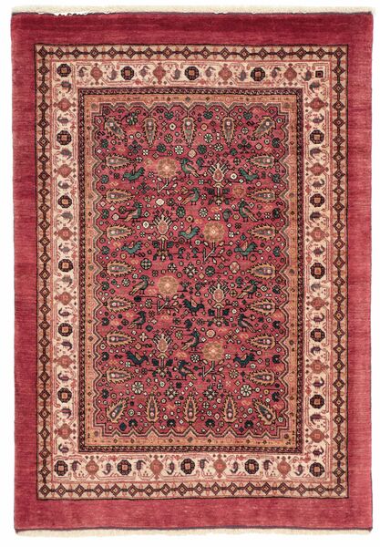 Qashqai Teppe 90X130 Mørk Rød/Brun Ull, Persia/Iran