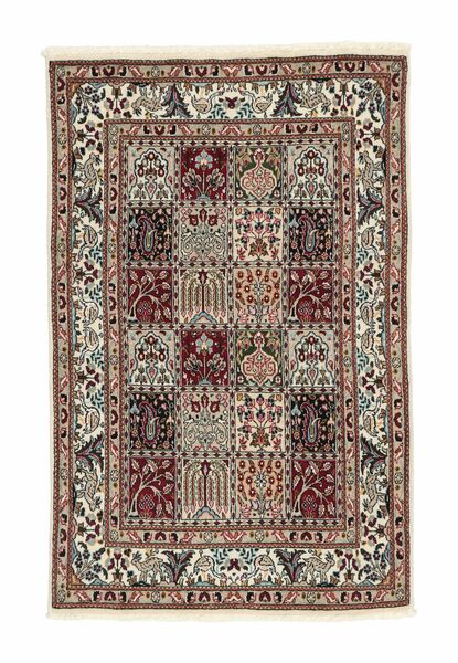  Orientalischer Moud Teppich 98X150 Braun/Schwarz Wolle, Persien/Iran