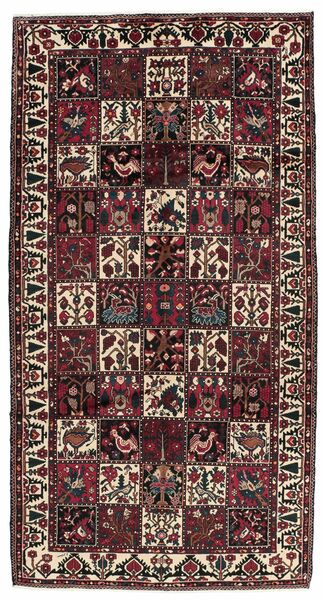  165X318 Bakhtiari Teppich Läufer Schwarz/Braun Persien/Iran