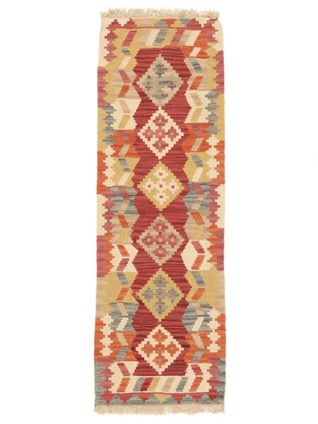 Tappeto Kilim Ghashghai 62X187 Passatoie Arancione/Rosso Scuro ( Persia/Iran)