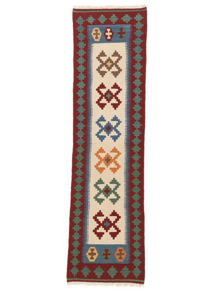 55X200 Tapete Oriental Kilim Ghashghai Passadeira Vermelho Escuro/Bege ( Pérsia/Irão) Carpetvista