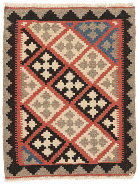 Tappeto Kilim Ghashghai 84X107 Nero/Rosso Scuro ( Persia/Iran)