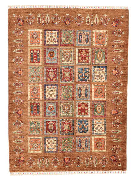 Tappeto Shabargan 157X215 Marrone/Rosso Scuro (Lana, Afghanistan)