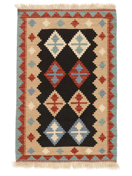 83X125 Dywan Kilim Kaszkaj Orientalny Pomarańczowy/Czarny (Persja/Iran) Carpetvista