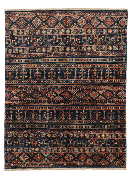 Shabargan Tæppe 152X196 Sort/Brun Uld, Afghanistan Carpetvista