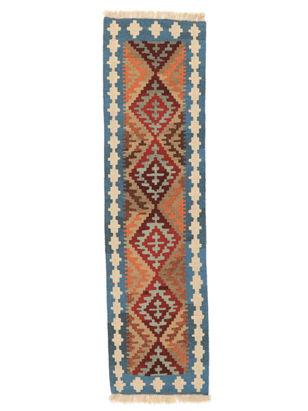  Kilim Gashgai Alfombra 55X203 Persa Marrón/Azul Oscuro Pequeño Carpetvista