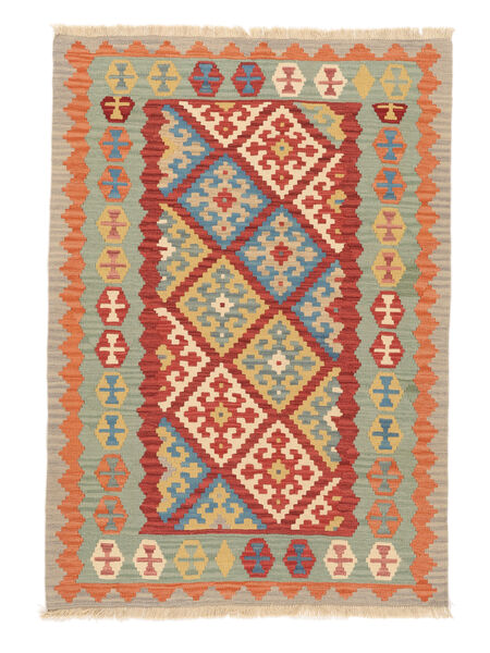 124X176 Alfombra Oriental Kilim Gashgai Naranja/Verde Oscuro ( Persia/Irán) Carpetvista