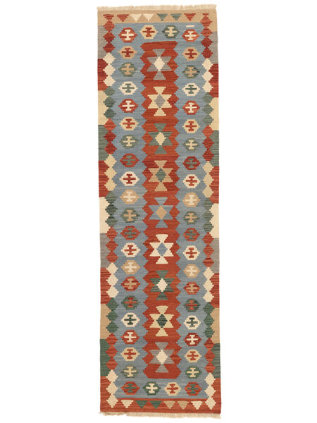 Alfombra Kilim Gashgai 89X300 De Pasillo Rojo Oscuro/Verde ( Persia/Irán)