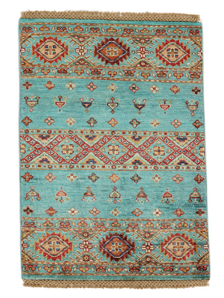  Shabargan Rug 64X90 Wool Brown/Green Small Carpetvista