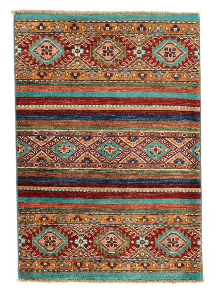  65X93 Randig Liten Shabargan Matta Ull, Carpetvista