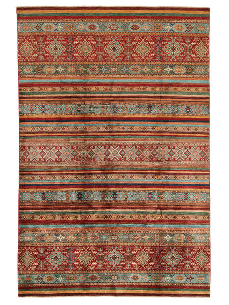  Shabargan Rug 207X311 Wool Brown/Dark Red Carpetvista