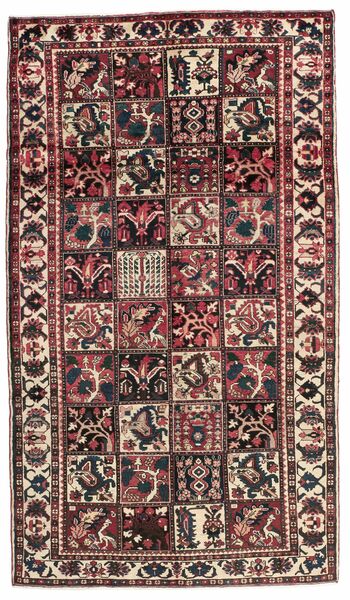 160X287 Alfombra Oriental Bakhtiari Negro/Rojo Oscuro (Lana, Persia/Irán)