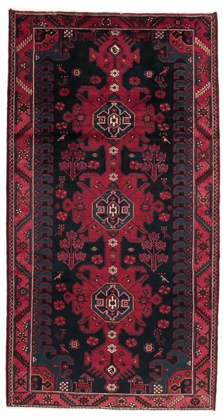 Zanjan Rug Rug 160X305 Runner
 Black/Dark Red Wool, Persia/Iran