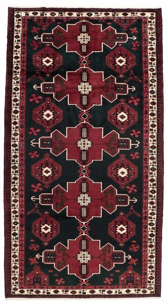  Oriental Zanjan Rug 160X295 Runner
 Black/Dark Red Wool, Persia/Iran