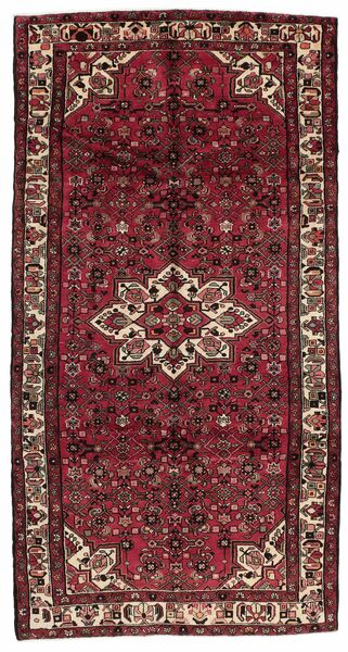  Persian Hamadan Rug 156X305 Dark Red/Black