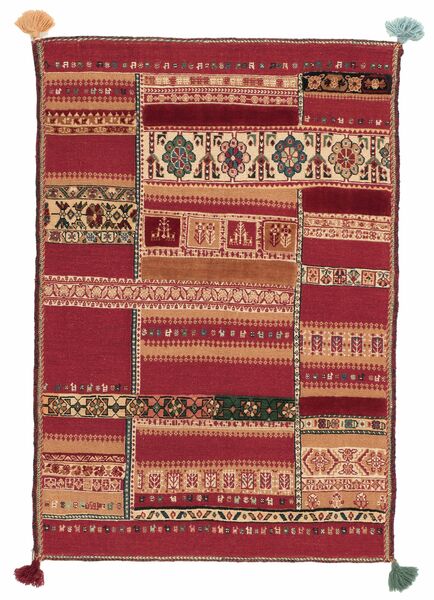 80X116 Alfombra Kilim Nimbaft Oriental Rojo Oscuro/Marrón (Lana, Persia/Irán)