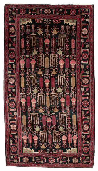  Kurdi Ghuchan Rug 165X300 Persian Wool Black/Dark Red