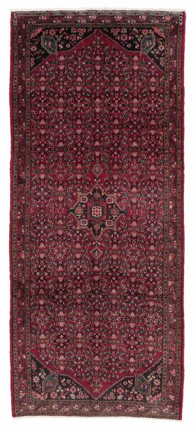 137X318 Tappeto Enjelos Orientale Passatoie Nero/Rosso Scuro (Lana, Persia/Iran)