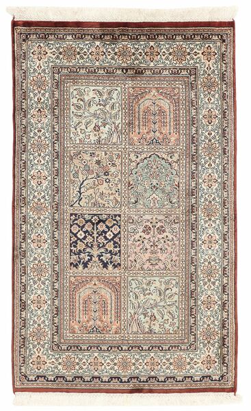  Kashmir Ren Silke Teppe 75X123 Brun/Beige