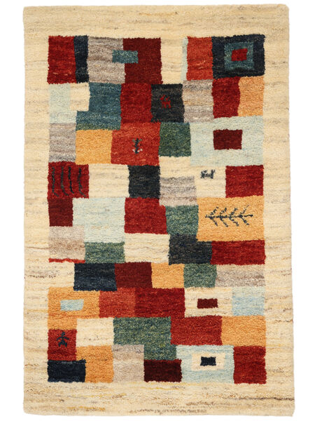  61X95 Shaggy Rug Small Gabbeh Loribaft Wool, Carpetvista