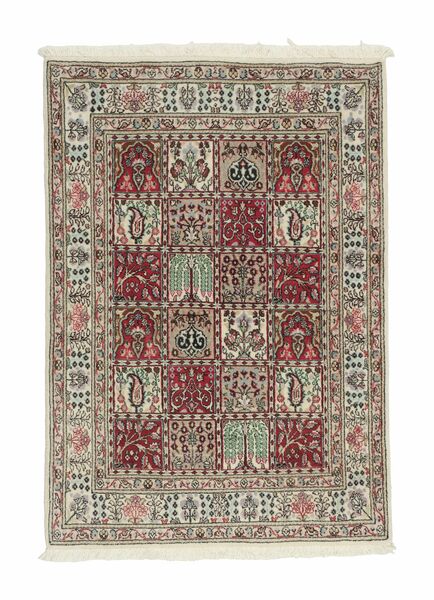  Orientalsk Moud Teppe 100X140 Brun/Svart Ull, Persia/Iran