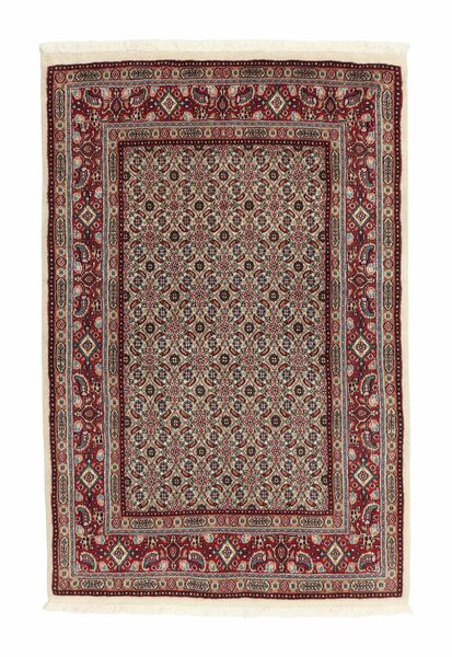  Moud Rug 100X150 Persian Wool Brown/Dark Red Small